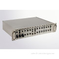 Full Duplex Manageable Media Converters Chassis ST SC , 16 Ports Network Switch Rack